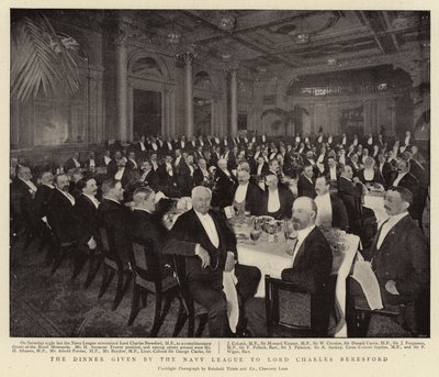 Das Abendessen der Navy League zu Ehren von Lord Charles Beresford von English Photographer