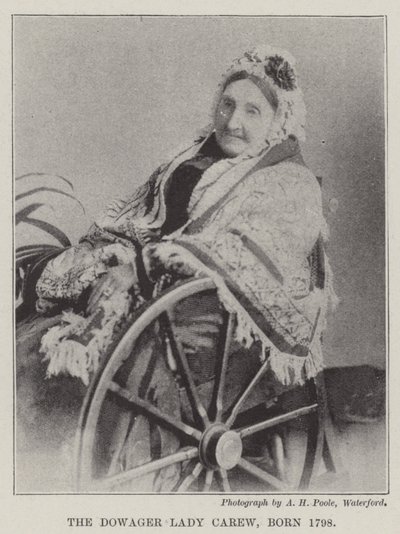 Die verwitwete Lady Carew, geboren 1798 von English Photographer