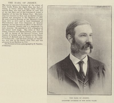 Der Earl of Jersey, Ernannter Gouverneur von New South Wales von English Photographer