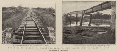 Die Auswirkungen des Erdbebens in Indien auf die Eastern Bengal State Railway von English Photographer