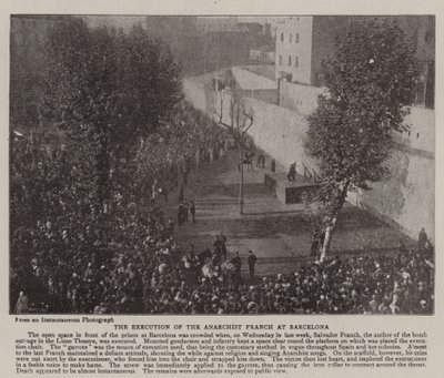 Die Hinrichtung des Anarchisten Franch in Barcelona von English Photographer