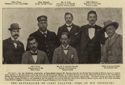 Die Auslieferung von Jabez Balfour, einige seiner Wächter von English Photographer