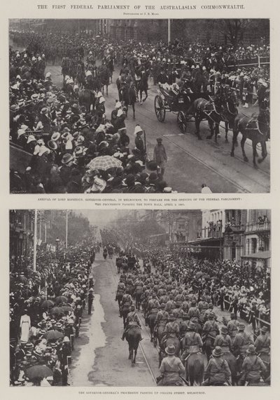 Das erste Bundesparlament des australischen Commonwealth von English Photographer