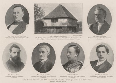 Die erste Sitzung des Gerichtshofs der Ansprüche, 17. Juli, bemerkenswerte Petenten von English Photographer