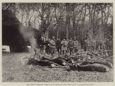 Der deutsche Kaiser nach einem Jagdtag mit dem Prinzen von Schaumburg-Lippe von English Photographer