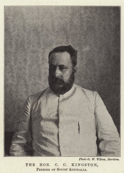Der ehrenwerte C. C. Kingston, Premier von Südaustralien von English Photographer