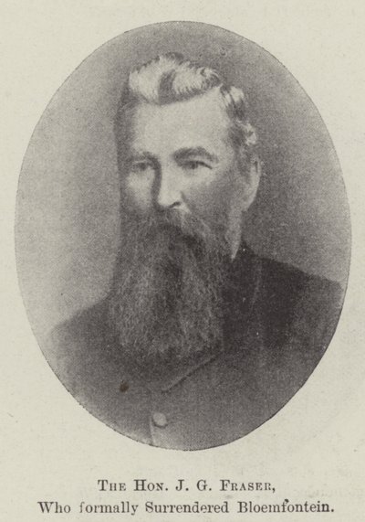 Der ehrenwerte J G Fraser, der Bloemfontein offiziell übergab von English Photographer