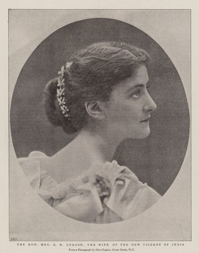 Die ehrenwerte Mrs. G N Curzon, die Frau des neuen Vizekönigs von Indien von English Photographer