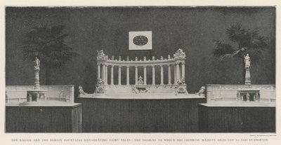Der Kaiser und die Berliner Brunnen, die Märchen darstellen, deren Entwürfe Seine Majestät als zu aufwendig ablehnte von English Photographer