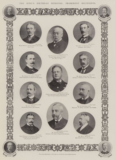 Die Geburtstagsauszeichnungen des Königs, prominente Empfänger von English Photographer