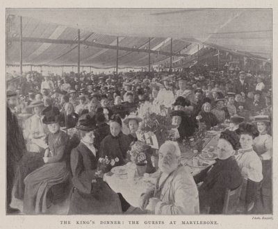 Das Abendessen des Königs, die Gäste in Marylebone von English Photographer