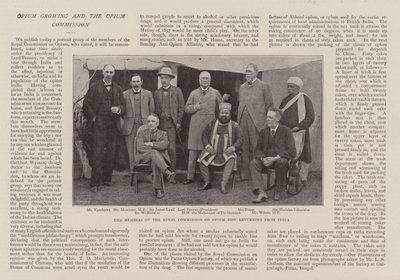 Die Mitglieder der königlichen Kommission für Opium, die jetzt aus Indien zurückkehren von English Photographer
