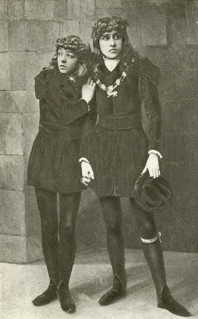 Die Fräuleins Isa Bowman und Bessie Hatton als die jungen Prinzen in Richard III (Gravur) von English Photographer