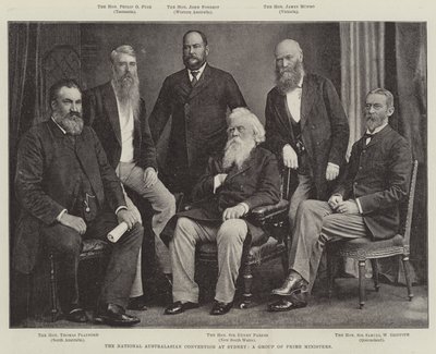 Die National-Australische Konvention in Sydney, eine Gruppe von Premierministern von English Photographer