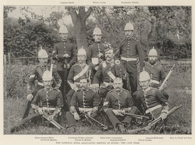 Das Treffen der National Rifle Association in Bisley, das Kap-Team von English Photographer