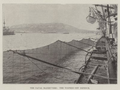 Die Marine-Manöver, die Torpedonetz-Verteidigung von English Photographer