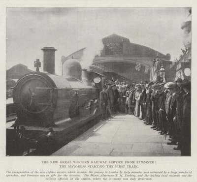 Der neue Great Western Railway Service von Penzance, die Bürgermeisterin startet den ersten Zug von English Photographer