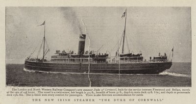 Der neue irische Dampfer The Duke of Cornwall von English Photographer