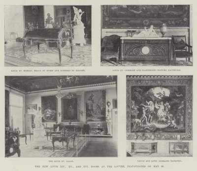 Die neuen Louis XIV, XV und XVI Räume im Louvre, eingeweiht am 20. Mai von English Photographer