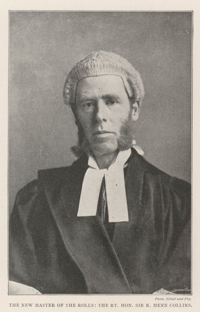 Der neue Master of the Rolls, der ehrenwerte Sir R. Henn Collins von English Photographer