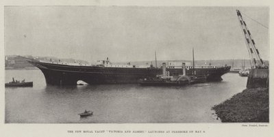 Die neue königliche Yacht Victoria und Albert, zu Wasser gelassen in Pembroke am 9. Mai von English Photographer