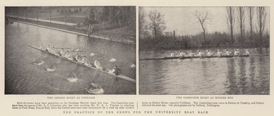 Das Training der Mannschaften für das Universitäts-Bootsrennen von English Photographer