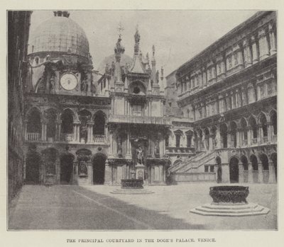 Der Hauptinnenhof im Dogenpalast, Venedig von English Photographer