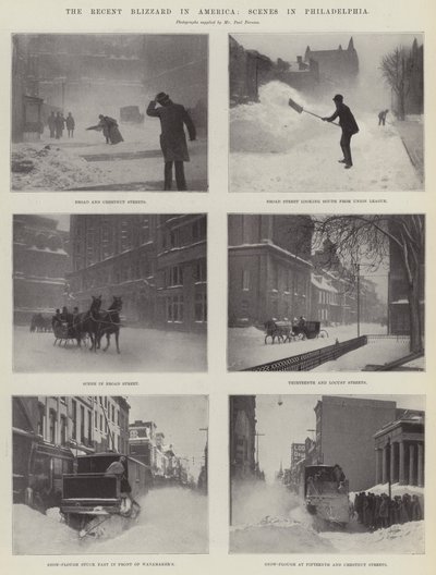 Der jüngste Schneesturm in Amerika, Szenen in Philadelphia von English Photographer