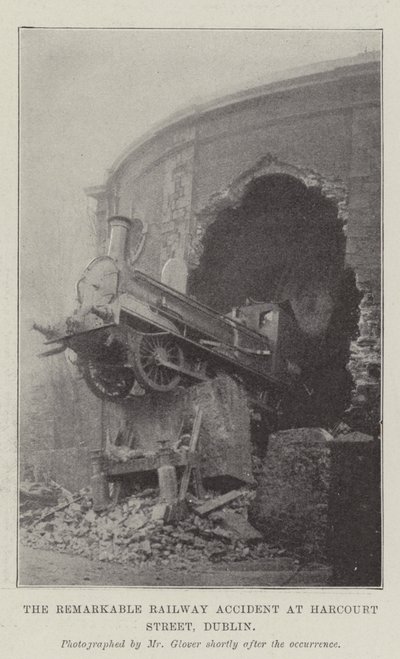 Der bemerkenswerte Eisenbahnunfall in der Harcourt Street, Dublin von English Photographer
