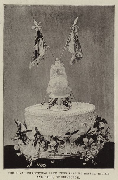 Die königliche Tauftorte, bereitgestellt von Messers McVitie und Price, aus Edinburgh von English Photographer