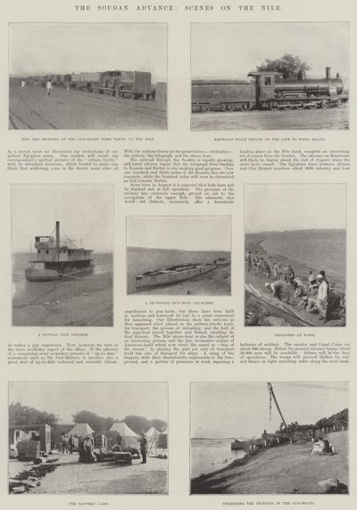Der Vormarsch im Sudan, Szenen am Nil von English Photographer