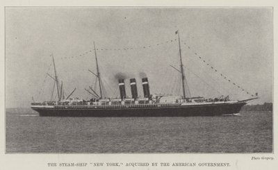 Das Dampfschiff New York, erworben von der amerikanischen Regierung von English Photographer