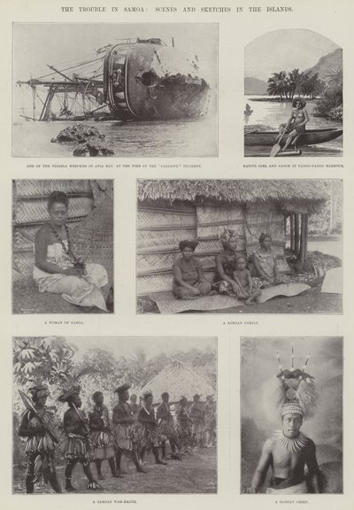 Die Unruhen in Samoa, Szenen und Skizzen auf den Inseln von English Photographer