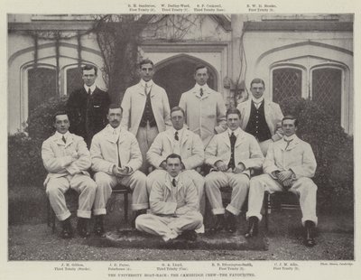 Das Universitäts-Bootrennen, die Cambridge-Crew, die Favoriten von English Photographer