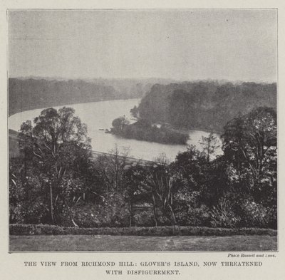 Die Aussicht vom Richmond Hill, Glovers Island, jetzt von Verunstaltung bedroht von English Photographer