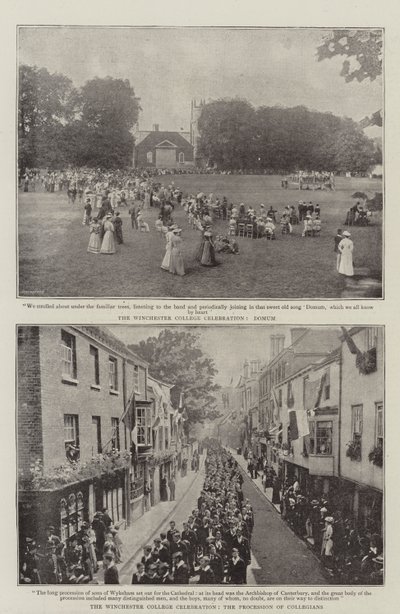 Die Feier des Winchester College von English Photographer