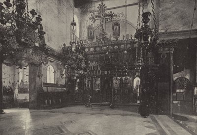 Der Altar der Geburtskirche, über dem Ort, wo Christus geboren wurde von English Photographer