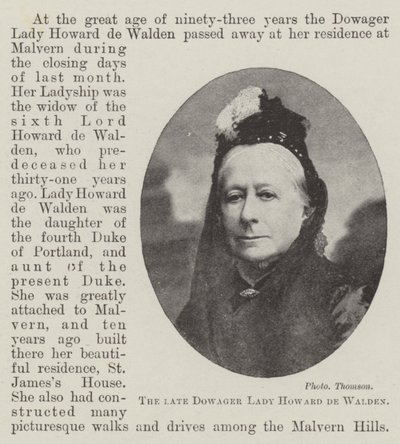 Die verstorbene Lady Howard de Walden von English Photographer