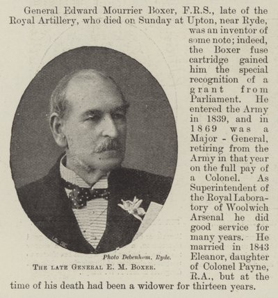 Der verstorbene General E. M. Boxer von English Photographer