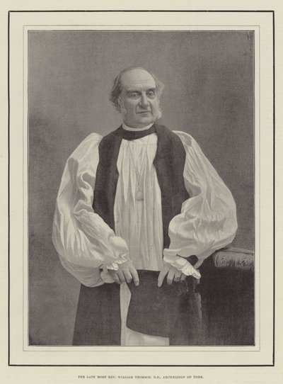 Der verstorbene Hochwürdigste William Thomson, DD, Erzbischof von York von English Photographer