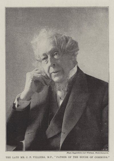 Der verstorbene Mr. C. P. Villiers, MP, Vater des Unterhauses von English Photographer