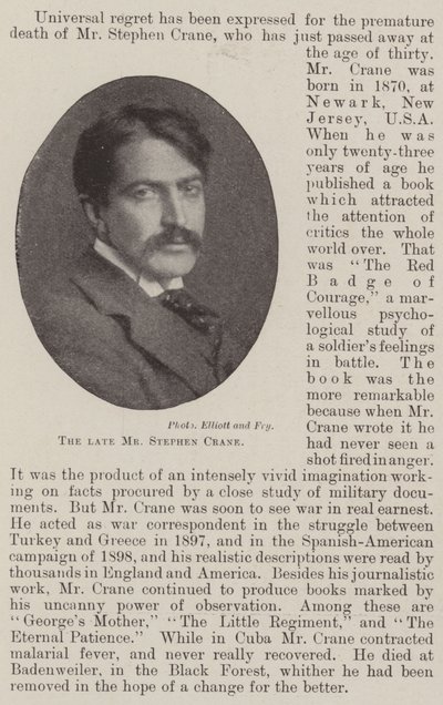 Der verstorbene Mr Stephen Crane von English Photographer