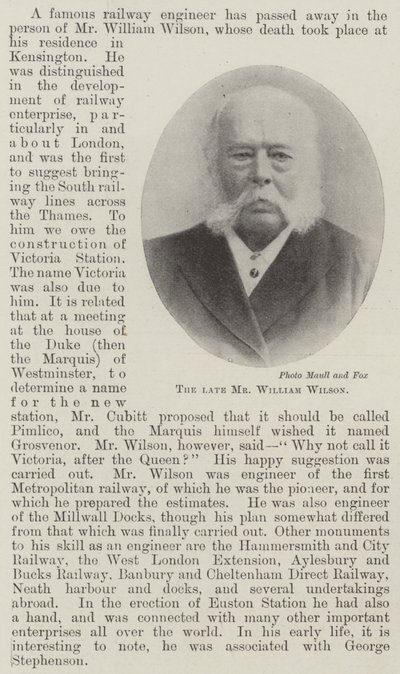 Der verstorbene Mr William Wilson von English Photographer