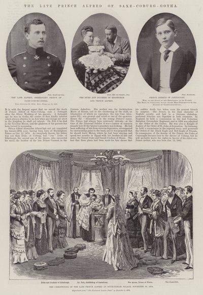 Der verstorbene Prinz Alfred von Sachsen-Coburg-Gotha von English Photographer