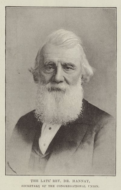 Der verstorbene Reverend Dr. Hannay, Sekretär der Congregational Union von English Photographer