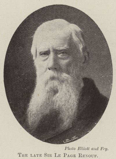 Der verstorbene Sir Le Page Renouf von English Photographer