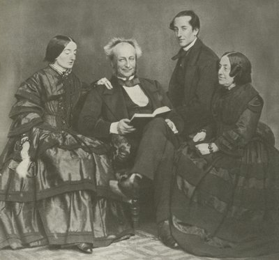 Viktorianische Familiengruppe, 1857 von English Photographer