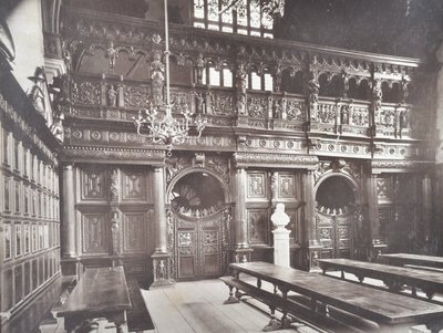 Ansicht des Middle Temple Hall Innenraums, London, 1885 von English Photographer