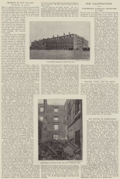Die Winchester-Kaserne durch Feuer zerstört von English Photographer