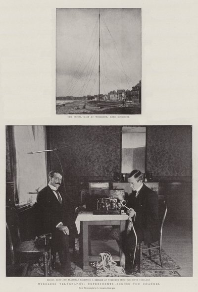 Drahtlose Telegrafie, Experimente über den Kanal von English Photographer